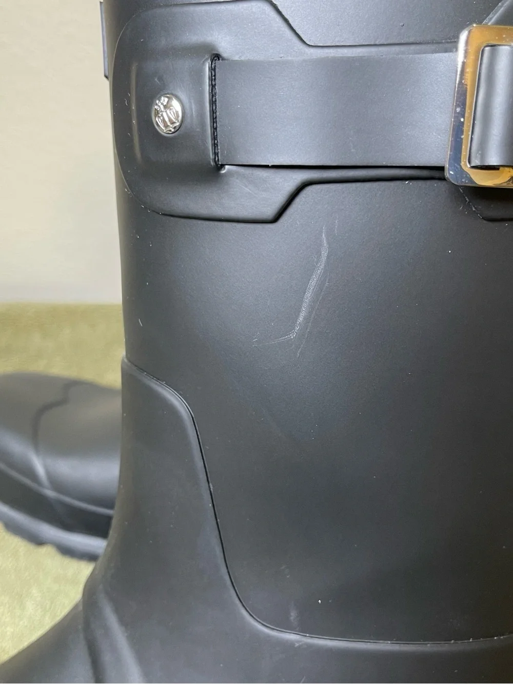Hunter Mens Original Short Rain Boots Black Size 11 Heavy Duty Waterproof